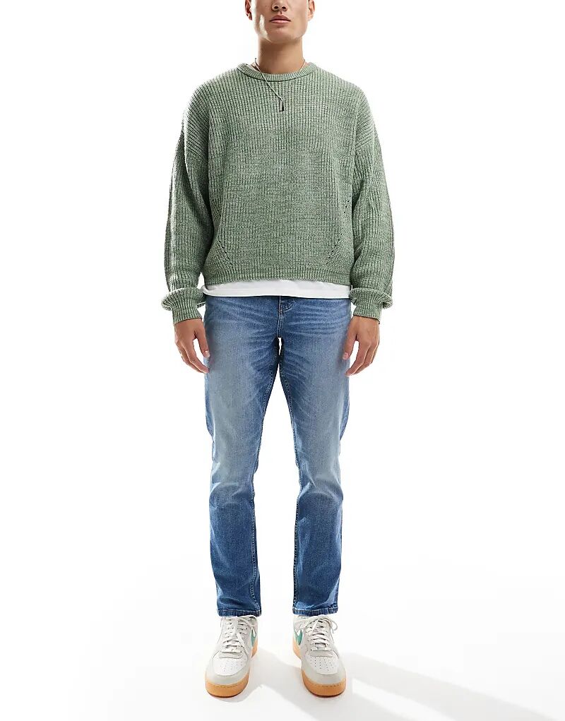 

Узкие джинсы-стрейч в средне-синем цвете ASOS DESIGN
