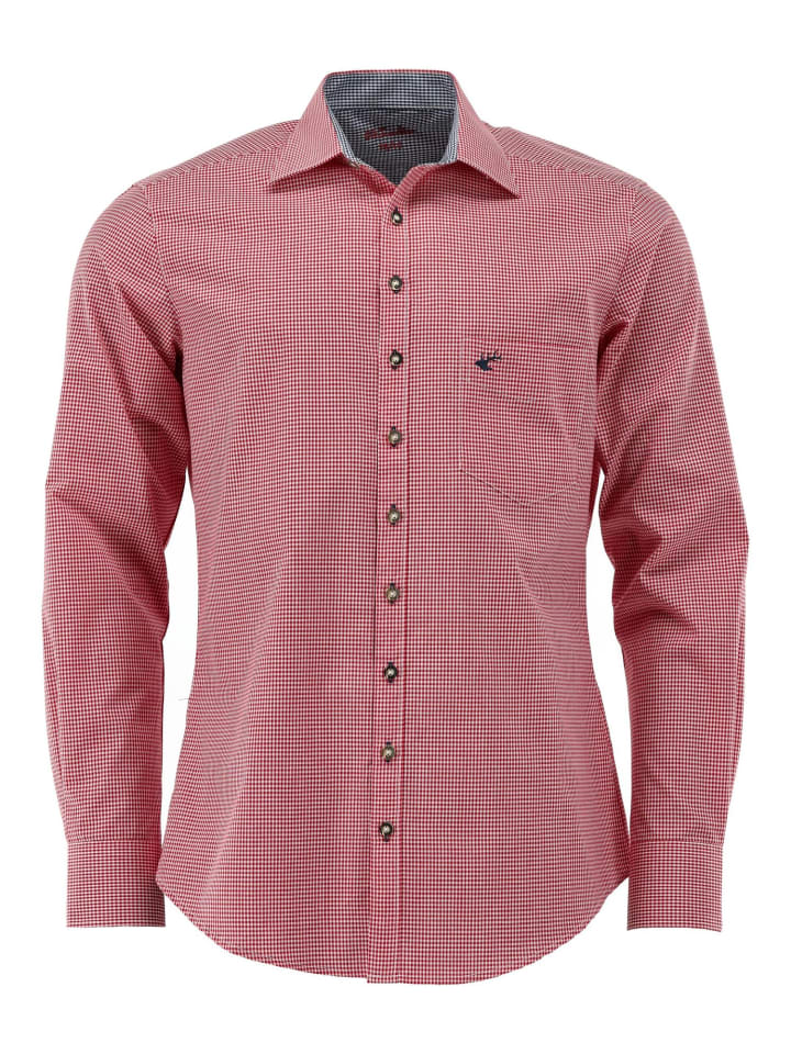 

Традиционная рубашка вакоду ярко-красного цвета OS-Trachten