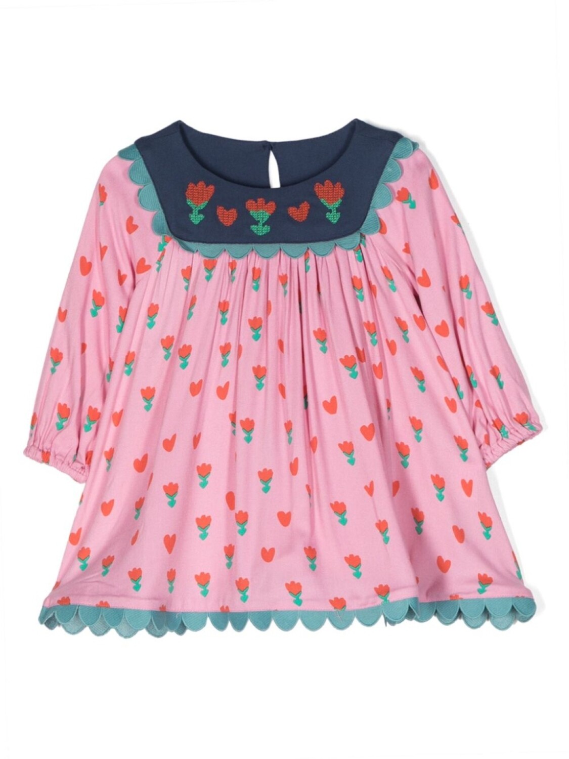 

Stella McCartney Kids расклешенное платье из джерси с принтом, розовый