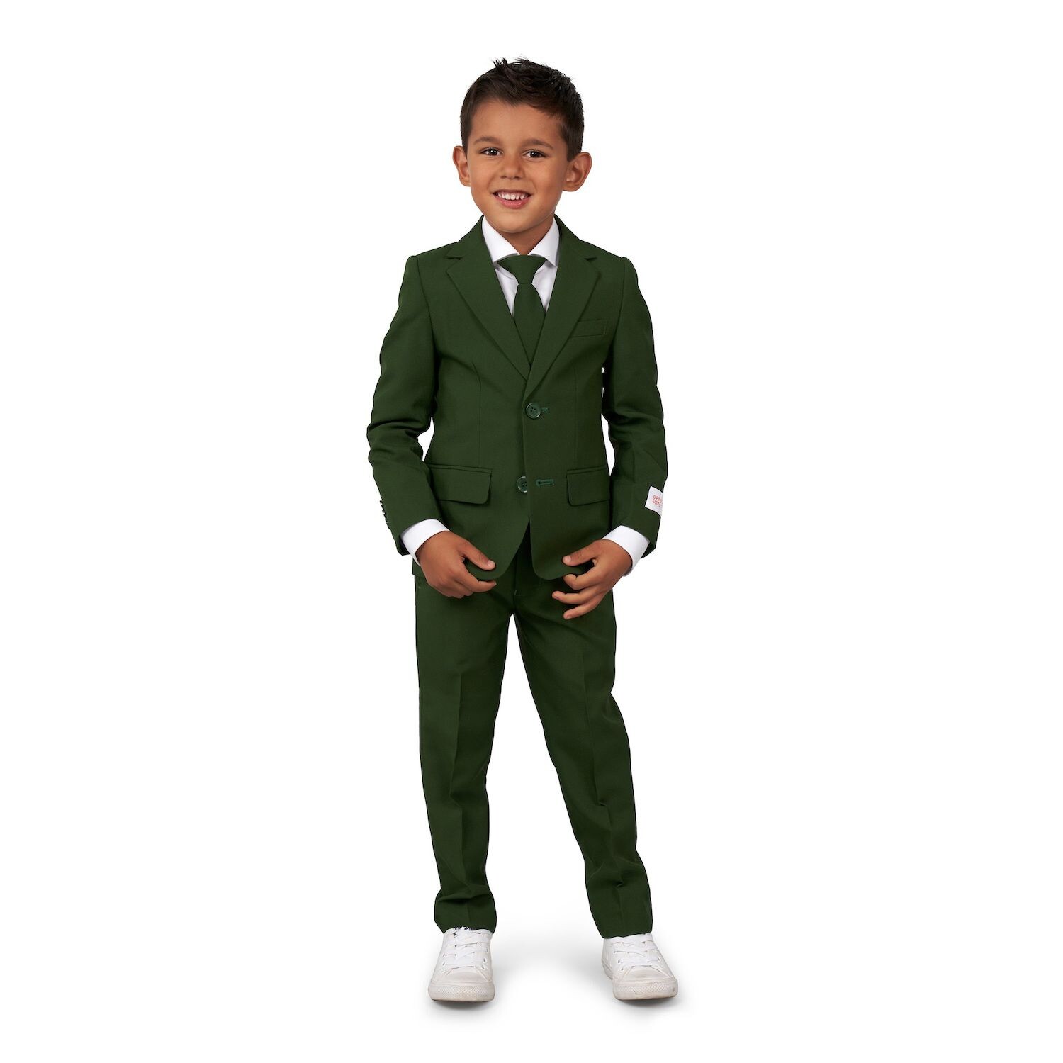 Комплект OppoSuits Glorious Green, однотонный костюм из куртки, брюк и галстука для мальчиков 2–8 лет OppoSuits — фото 3