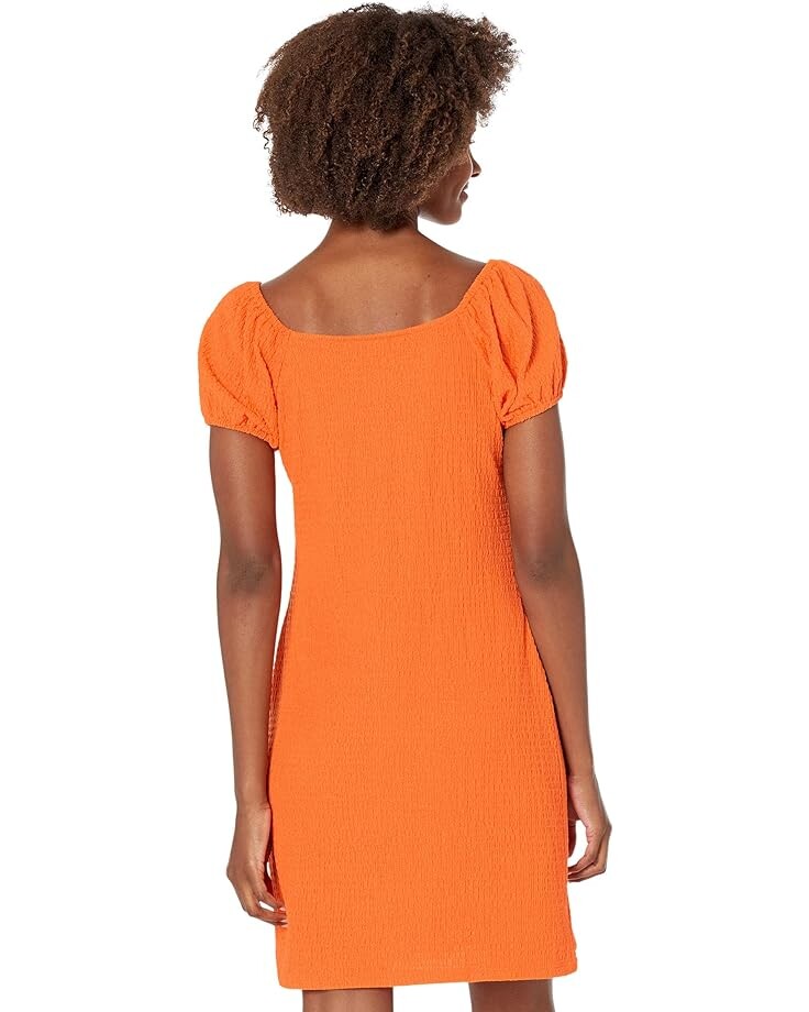 

Платье Tommy Hilfiger Button Front Puff Sleeve Dress, цвет Mandarin
