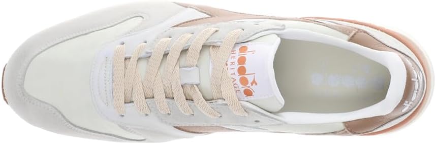 Мужские кроссовки Diadora Conquest из нубука на шнуровке, повседневные- белые — фото 4
