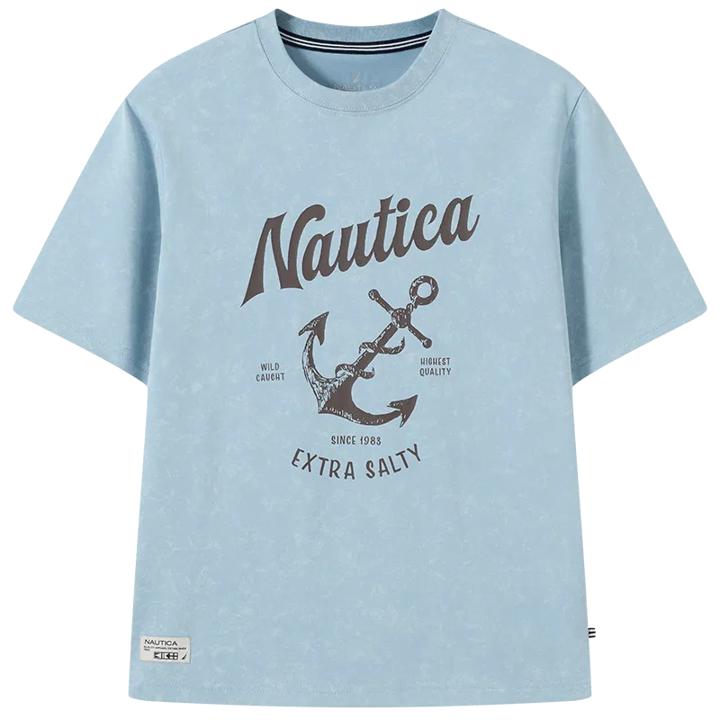 Футболка детская с коротким рукавом NAUTICA светло-голубая