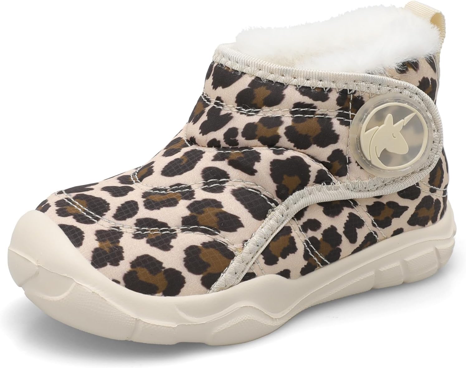 

Зимние ботинки для малышей LeIsfIt для девочек и мальчиков, широкие, теплые с флисовой подкладкой, для дома и улицы, B-Leopard