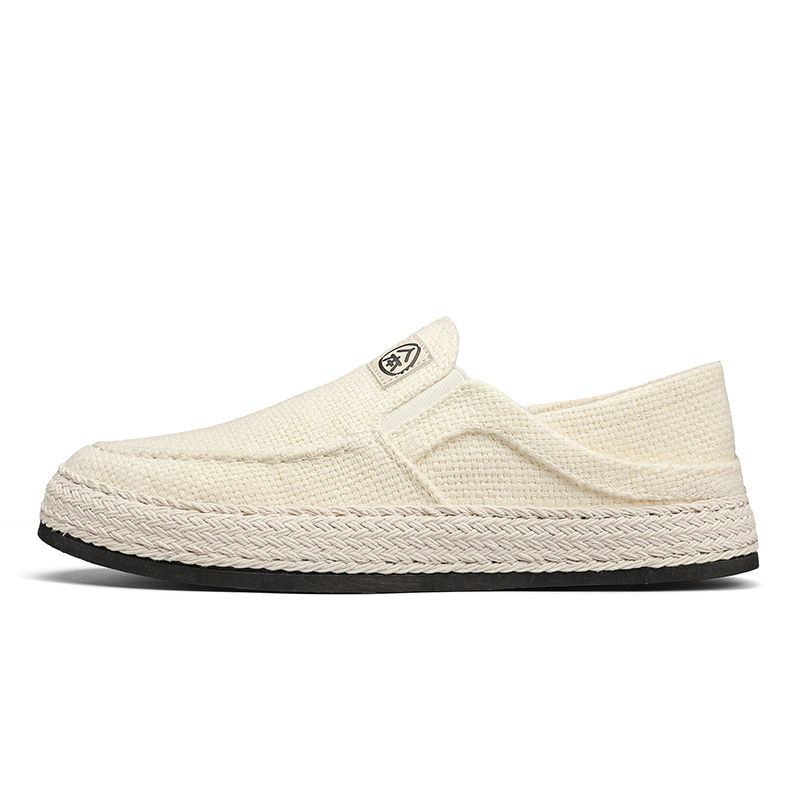 

RENBEN Дышащие и легкие мужские низкие кеды из холста бежевые, цвет Beige