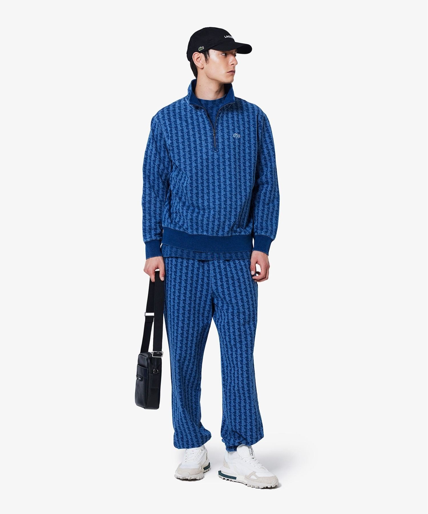 Спортивная куртка Indigo Sweat Monogram LACOSTE, Light Indigo Blue — фото 4