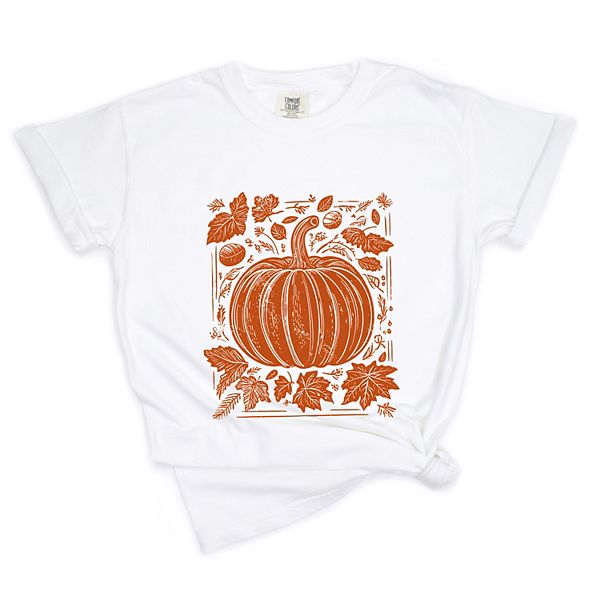 

Футболка с принтом Pumpkin with leaves distressed, женская, garment dyed Simply Sage Market, White, Белый, Футболка с принтом Pumpkin with leaves distressed, женская, garment dyed Simply Sage Market, White