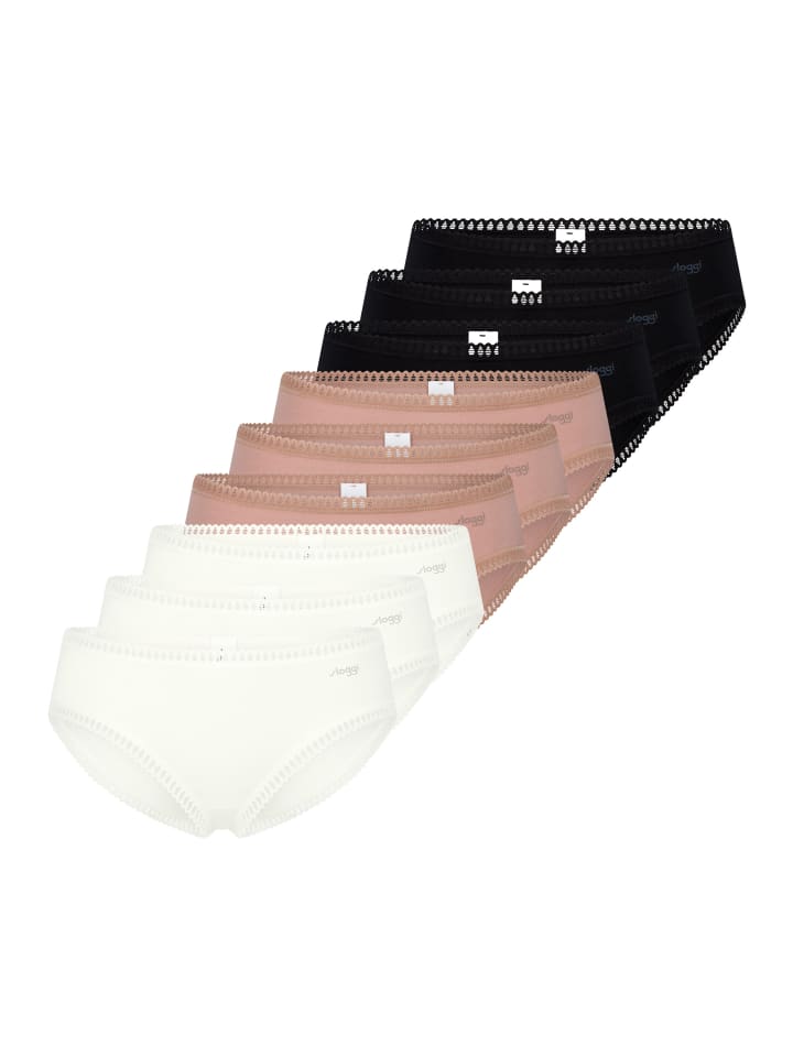 

Sloggi Трусы Hipster GO Crush in Schwarz / creme / braun