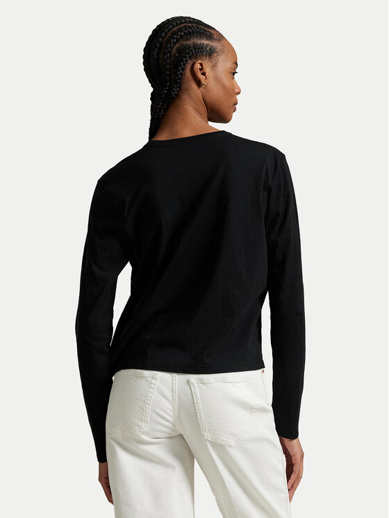 Блузка classic fit 211967103002 Polo Ralph Lauren, черный — фото 3