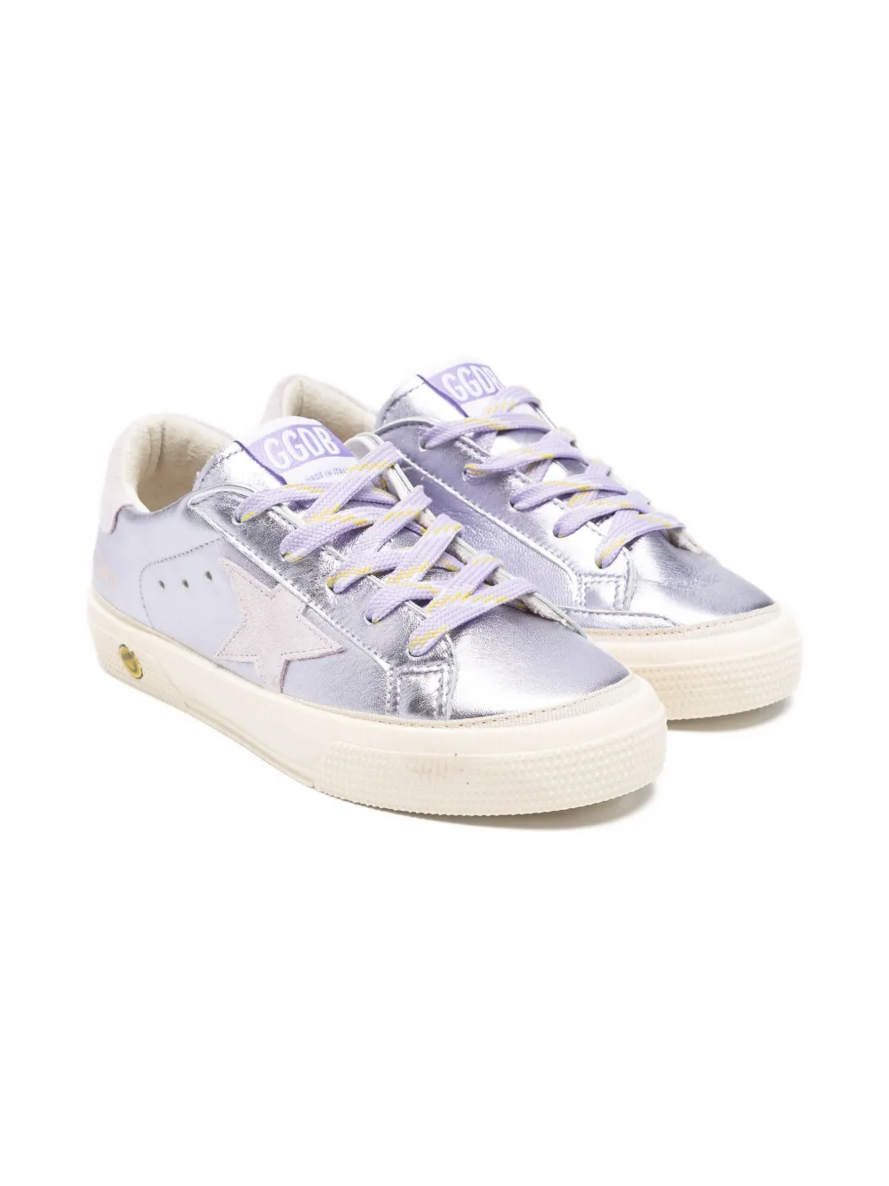 

Кеды Super Star с металлическим блеском Golden Goose Kids, фиолетовый