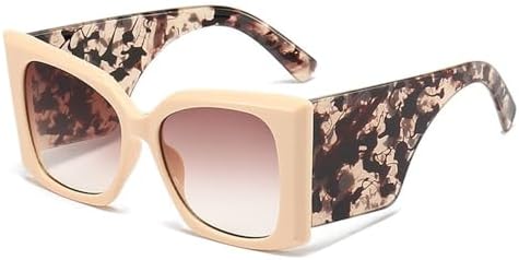 

Солнцезащитные очки большого размера для женщин, очки для мужчин с широкими дужками, дорожные очки, мужские и женские ретро-очки с защитой от УФ-излучения UV400 MTZJH, Beige