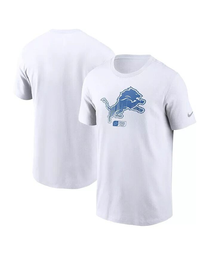 

Мужская белая футболка Detroit Lions Faded Essential Nike, белый