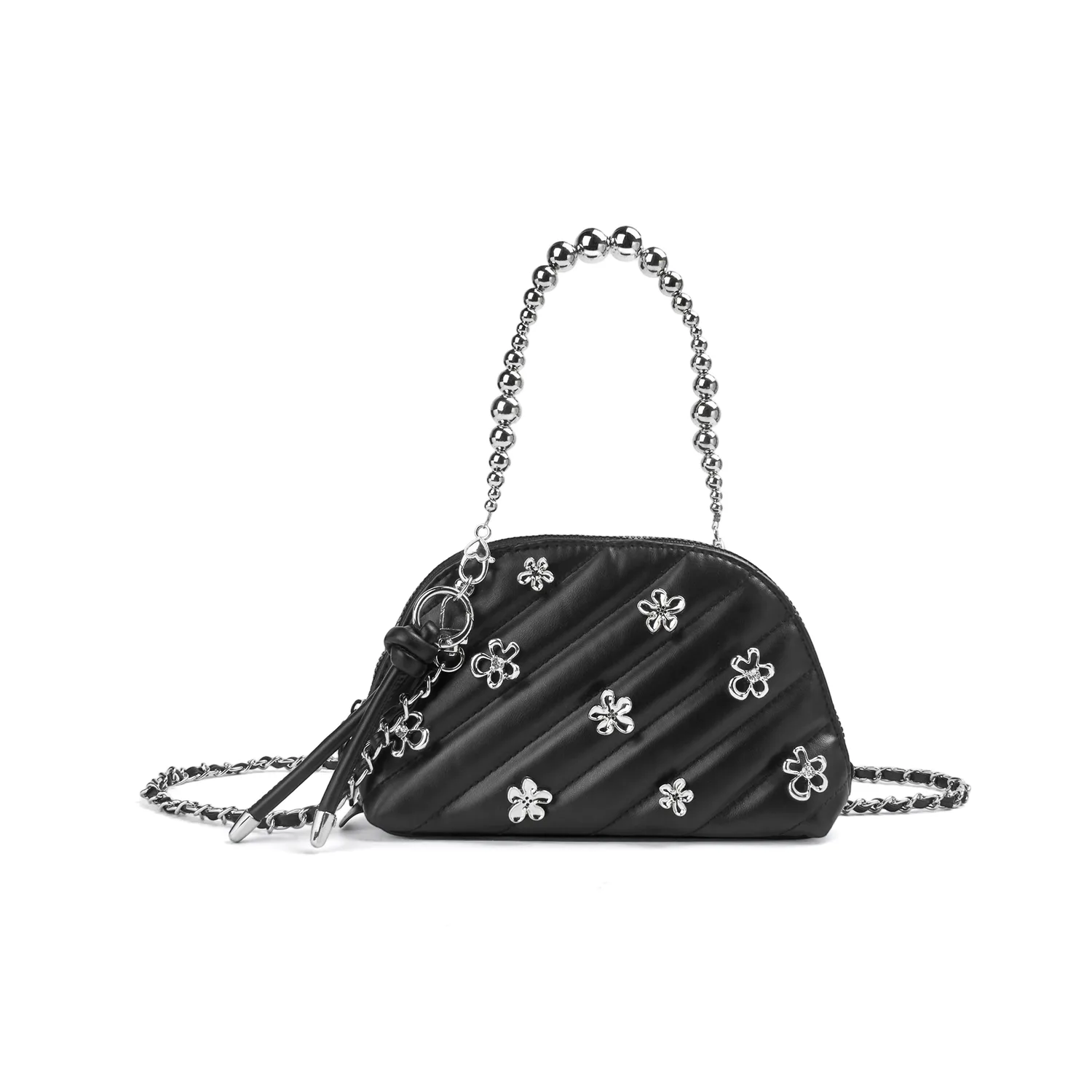 Косметичка женская SAINT LAURENT, Silver Flower Nocturne — фото 3
