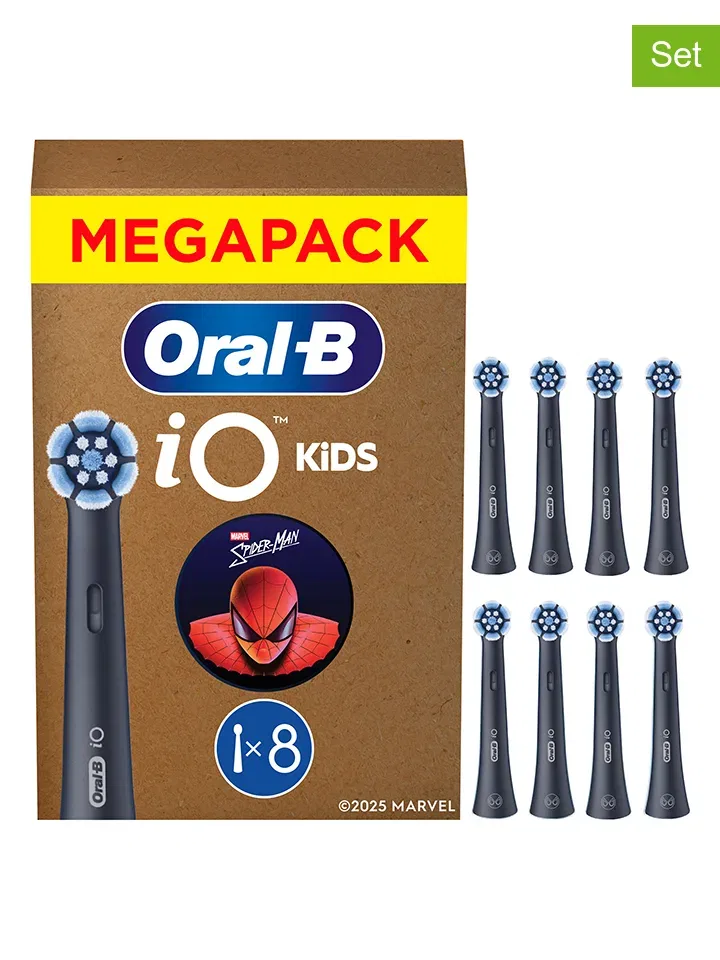 Набор сменных насадок для зубной щетки Oral-B iO Kids Spiderman черный