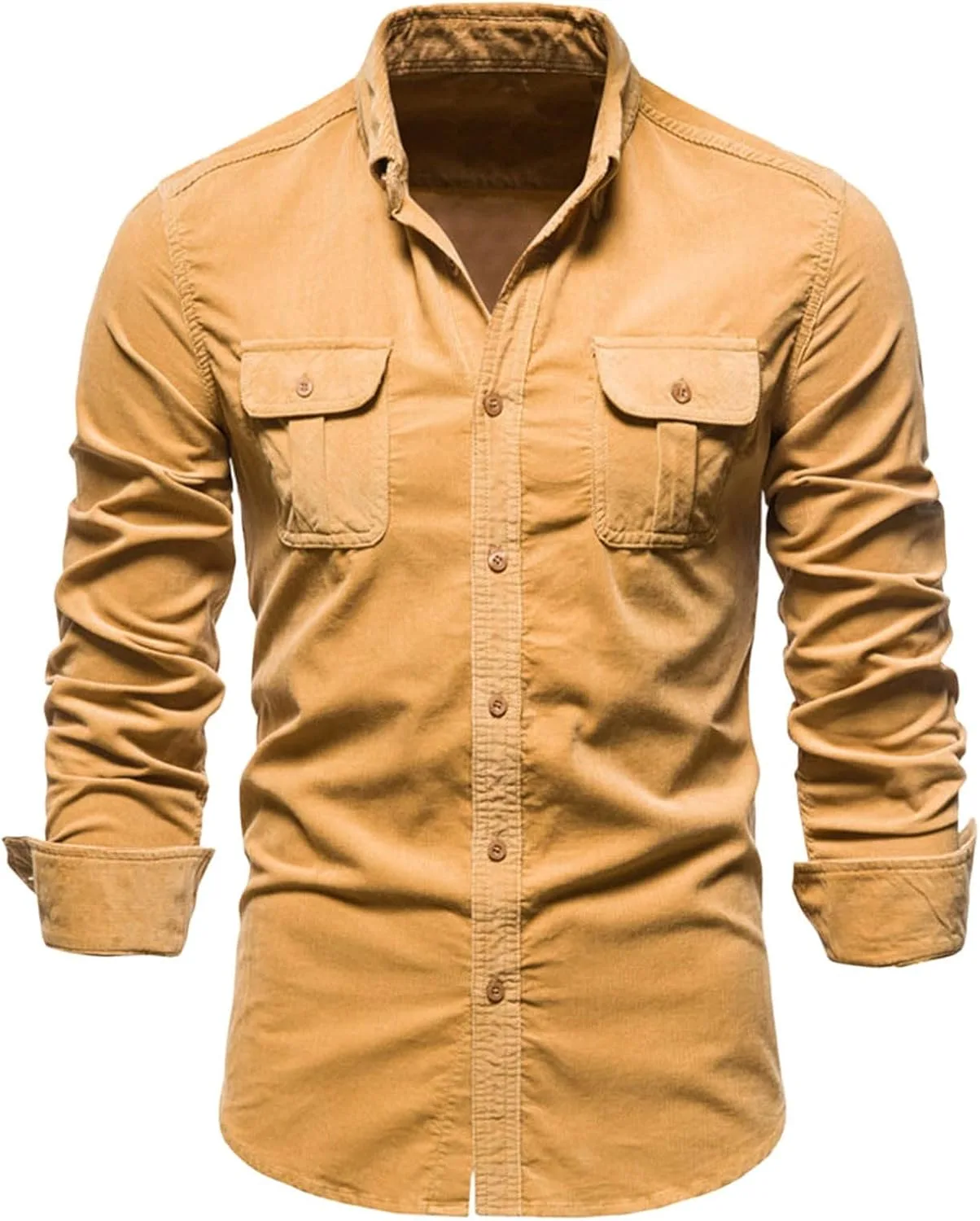 

Джинсовая рубашка для мужчин, длинный рукав, slim fit, полоска Likthione