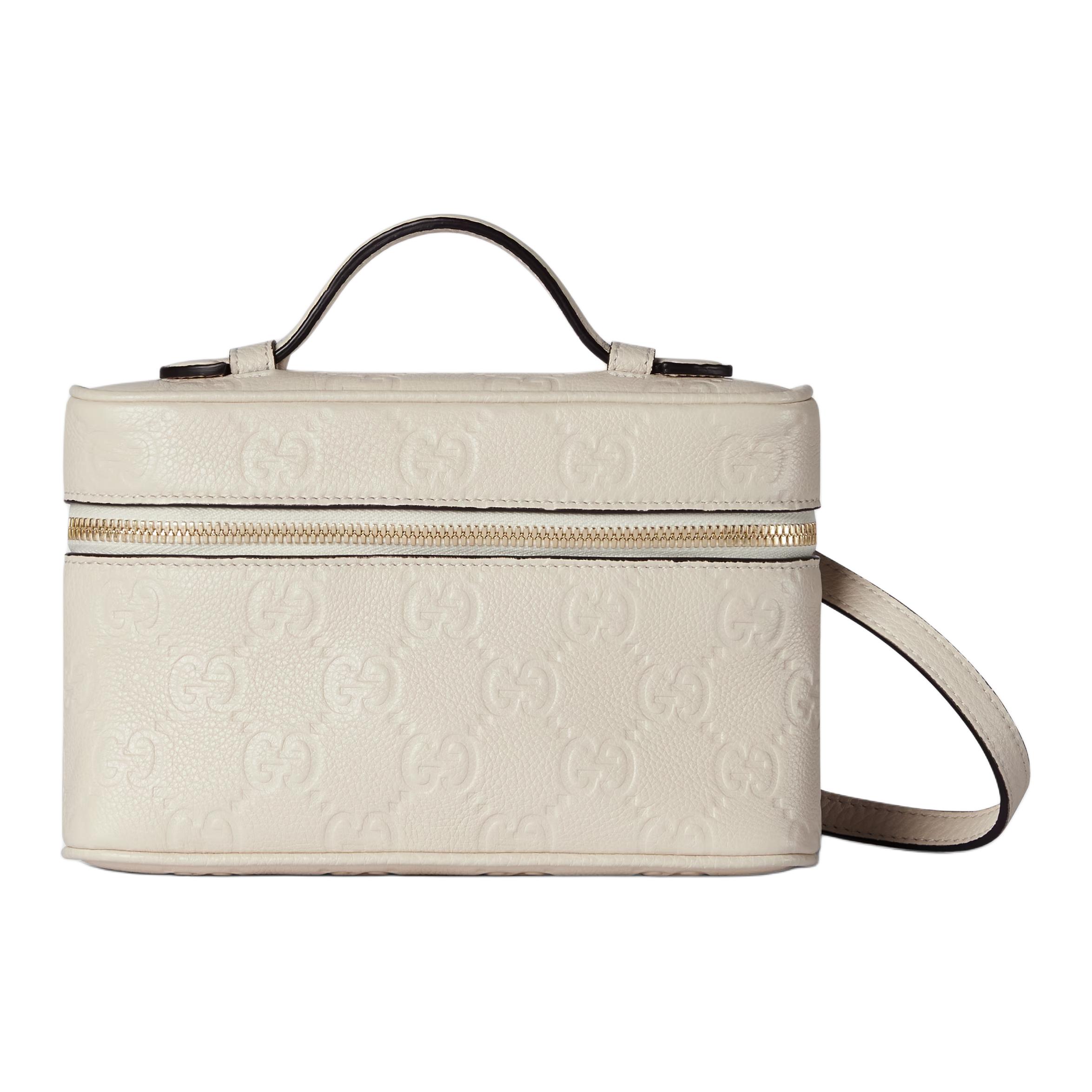 

GUCCI Женская сумка через плечо из зерненой кожи миниатюрная слоновая кость