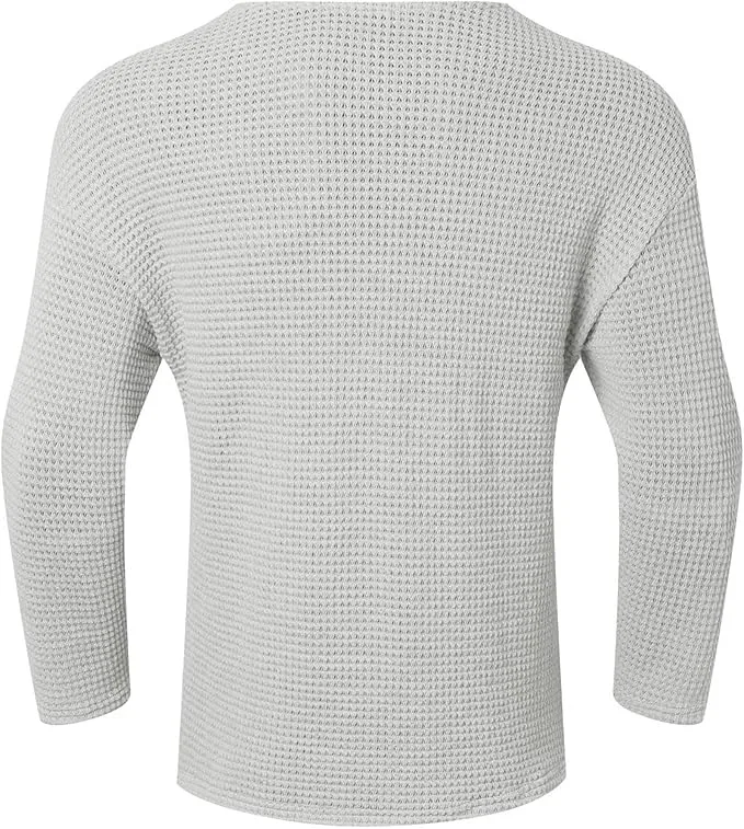 Мужской свитер V-образным вырезом легкий slim fit — фото 3