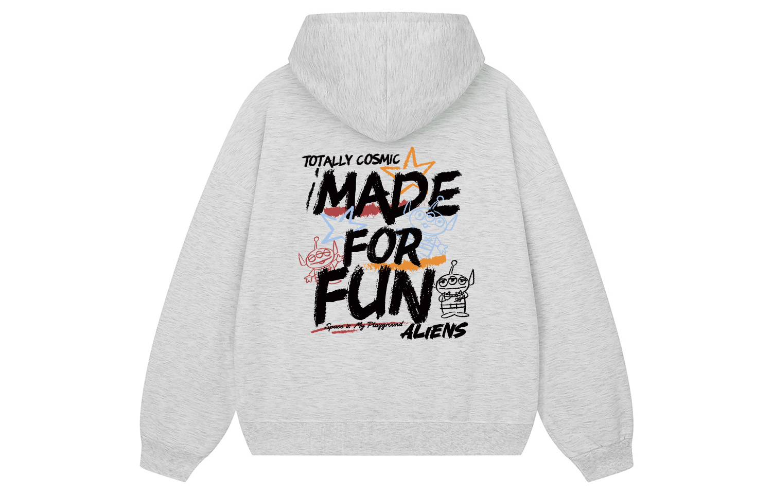 

Толстовка Unisex Hooded Thickened Heavyweight Disney, heather серый fleece-lined