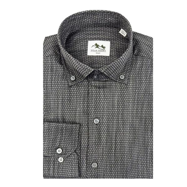 

Мужская рубашка с длинным рукавом из турецкого хлопка в круговом принте Wear Sierra