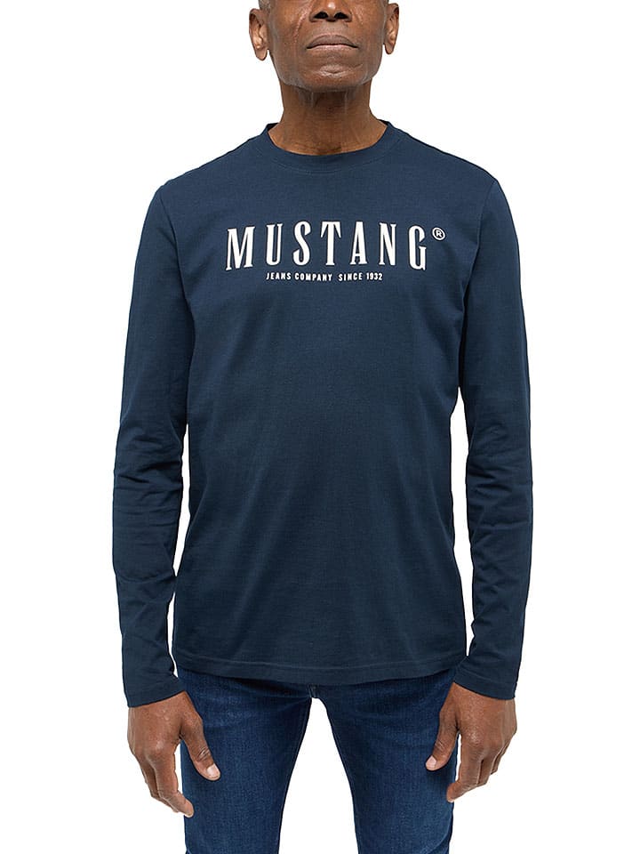 

Лонгслив Mustang, темно-синий