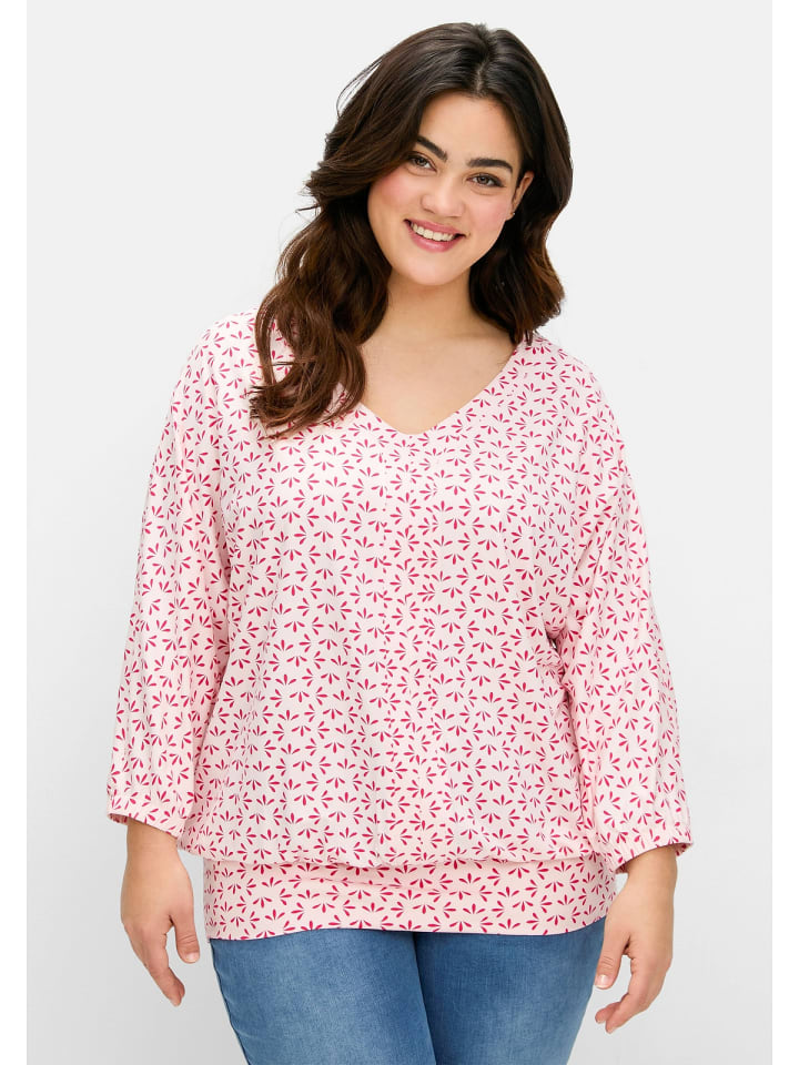 

Футболка sheego, цвет blumiges pink gemustert
