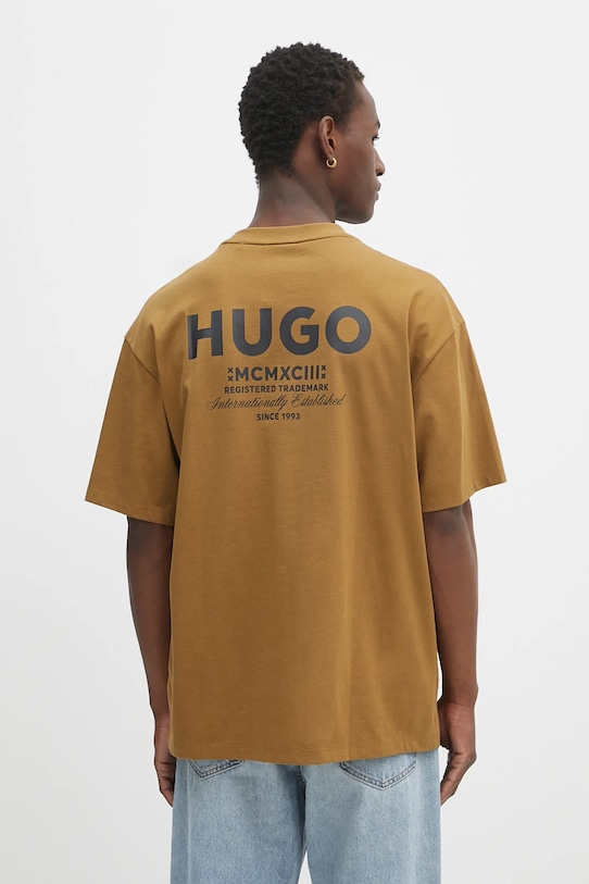 

Хлопковая футболка Hugo Blue, зеленый