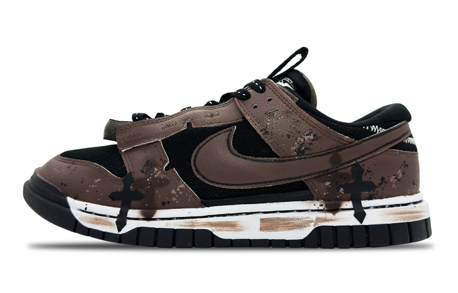 

Air Dunk Jumbo Скейтборд Кроссовки Мужские Низкие черный/коричневый Nike
