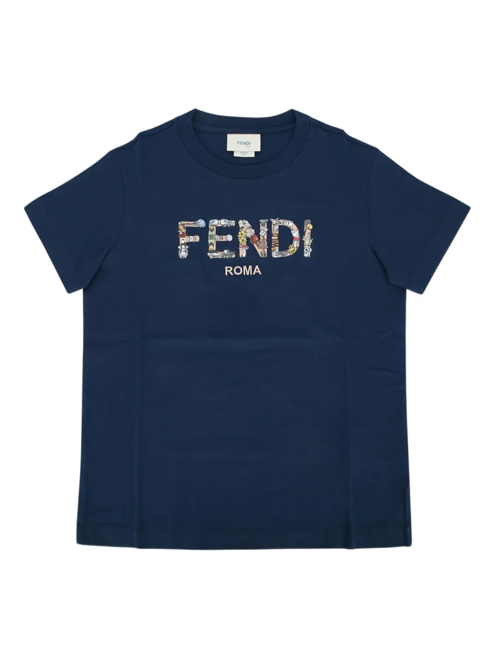 

Футболка с логотипом FENDI KIDS, синий