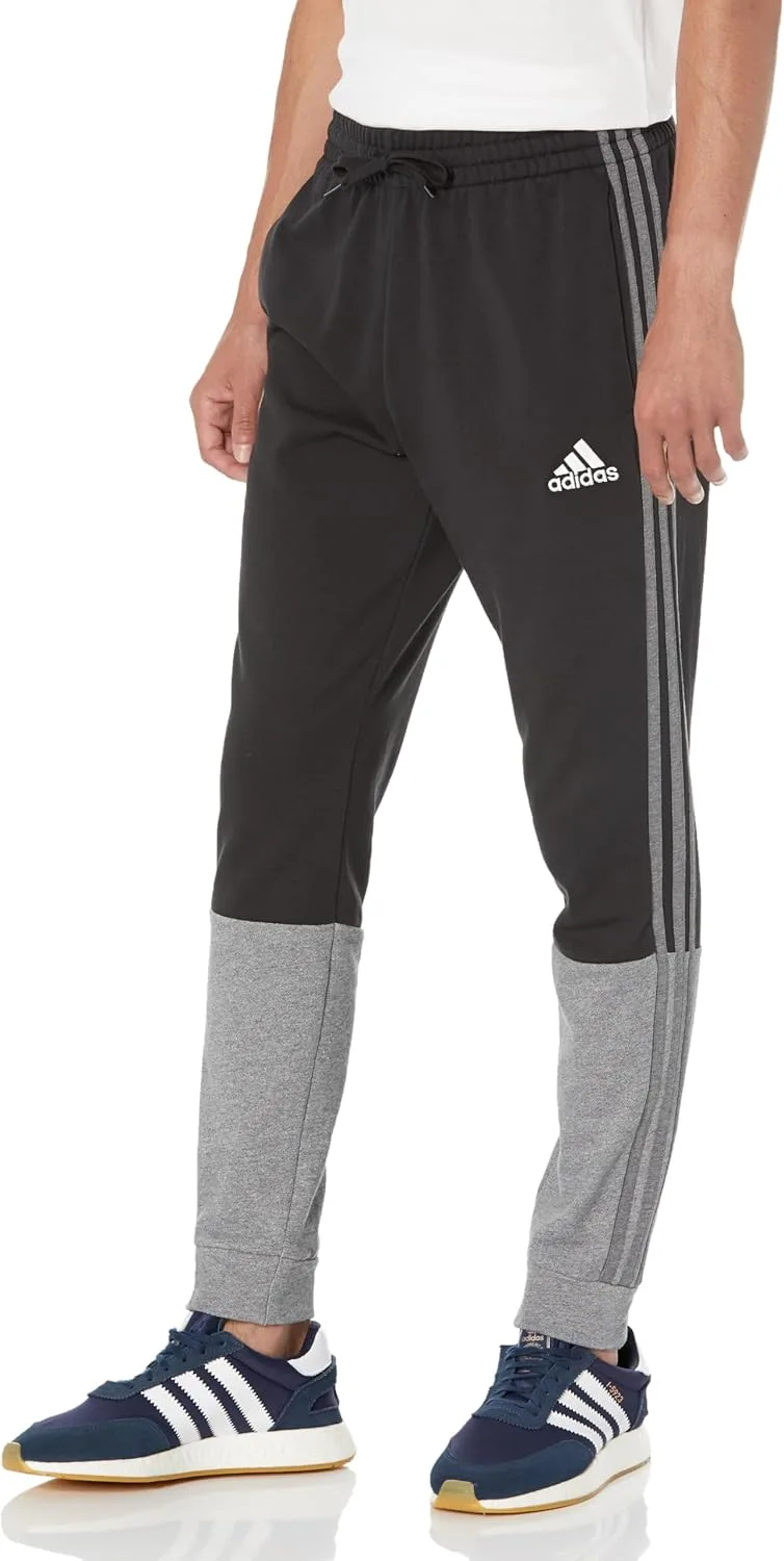 Мужские брюки Adidas Essentials Melange French Terry, цвет Legend Ink/Legend Ink Metallic, черный
