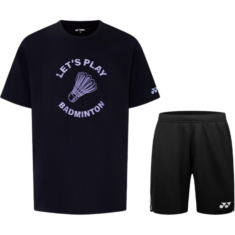 

Повседневный спортивный комплект Unisex топ + брюки YONEX, черный