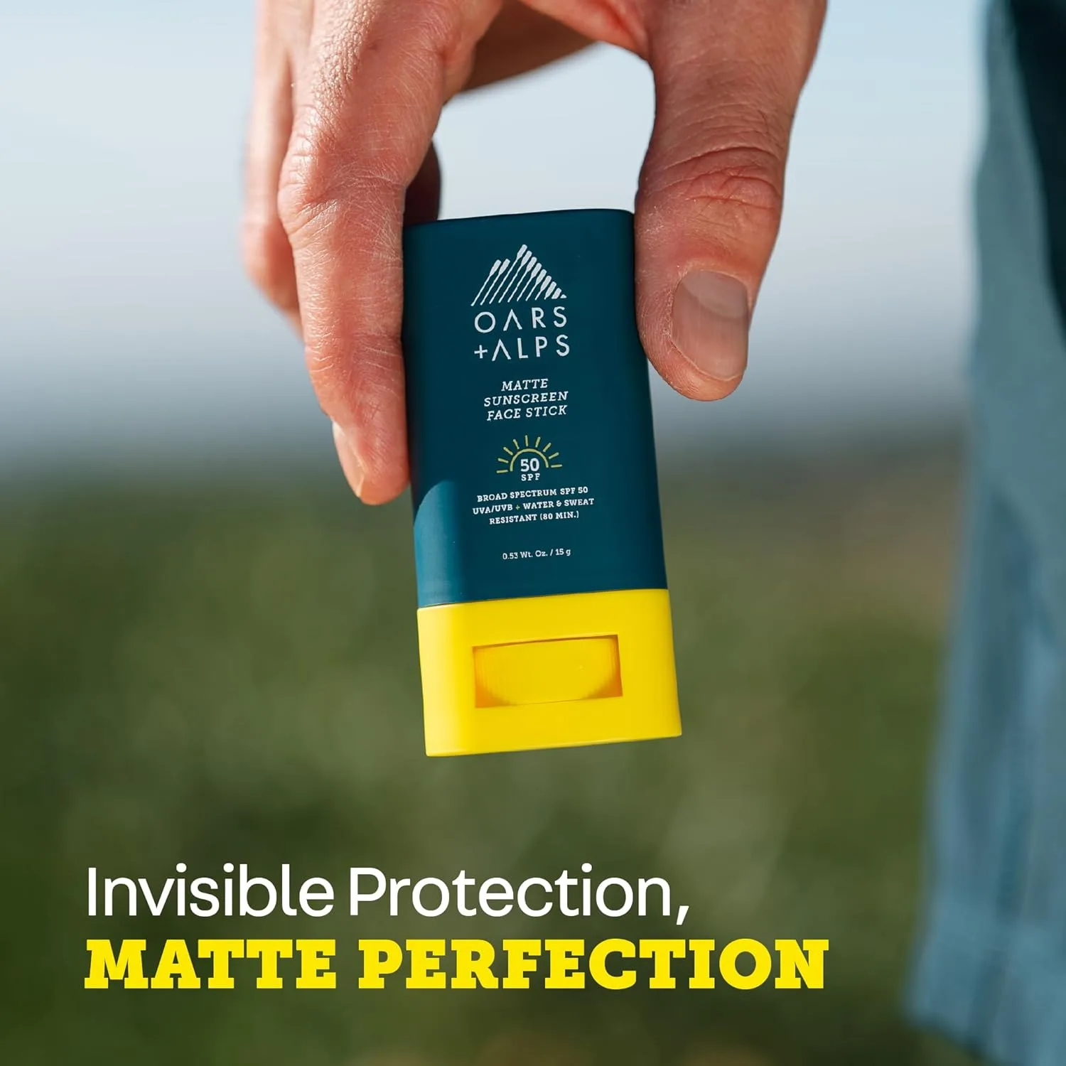 Oars + Alps матовый стик для лица с SPF 50, водостойкий солнцезащитный ролл-он, без отдушки, 15 г, Clear — фото 2