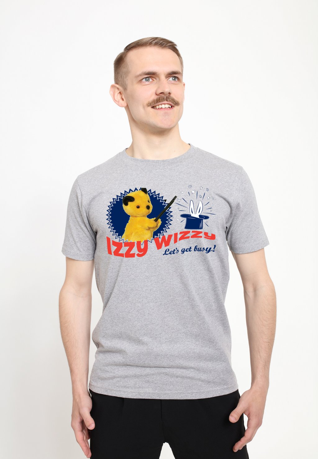 

Футболка с принтом SOOTY RETRO IZZY WIZZY LET S GET BUSY Henry Tiger, цвет Heather Grey
