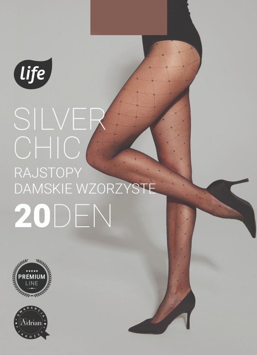 

Колготки Life Silver Chic Nero/Silver Romby + Kropki 20 DEN, 2