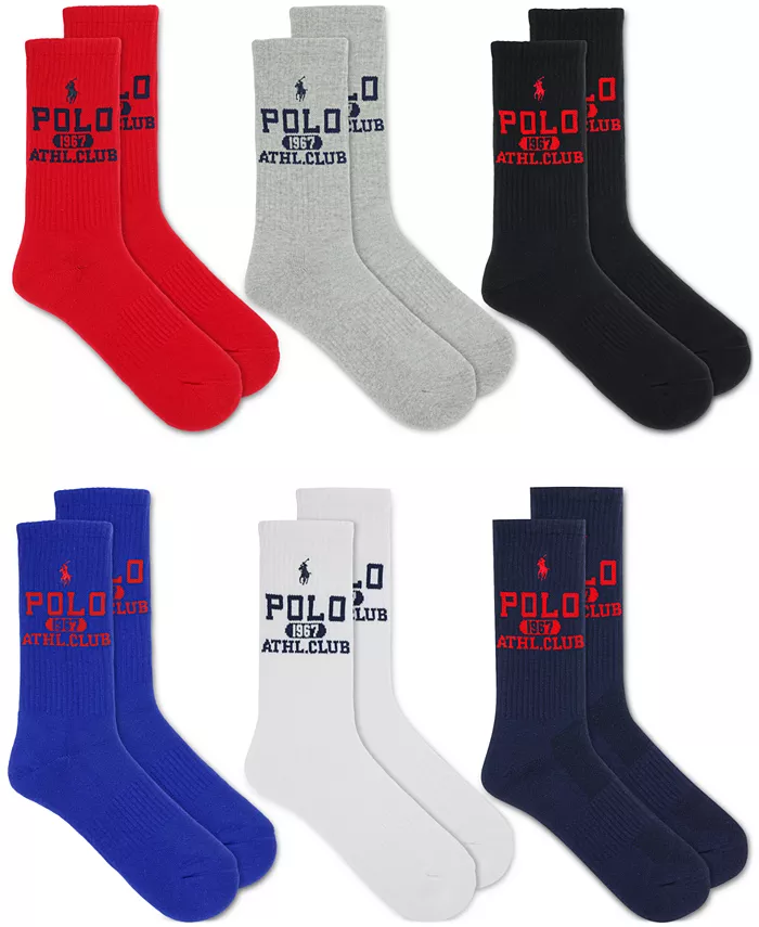 

Мужские носки Athletic Club 1967, 6 пар Polo Ralph Lauren, мультиколор