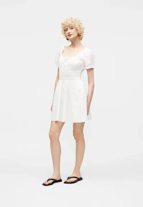 Платье-мини с завязками спереди Gap, fresh white, свежий белый — фото 2