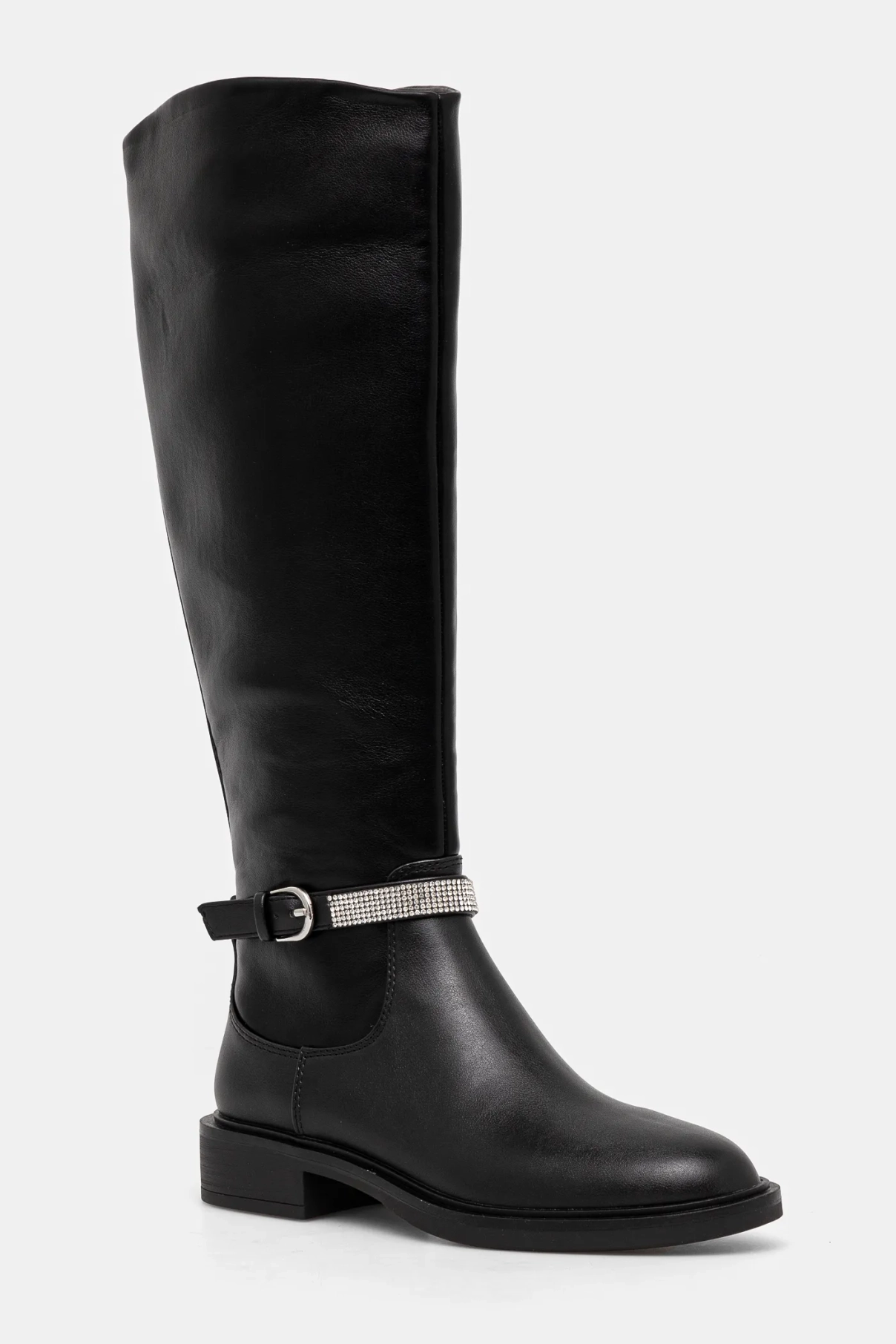 Женские сапоги Steve Madden высокие со стразами, черный