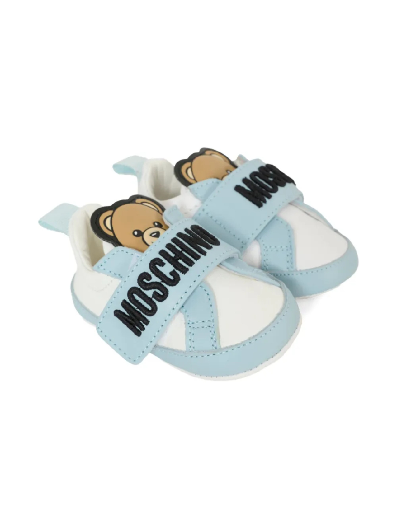 

Кроссовки Moschino Kids с ремешком-логотипом и рисунком в виде плюшевой игрушки, белый