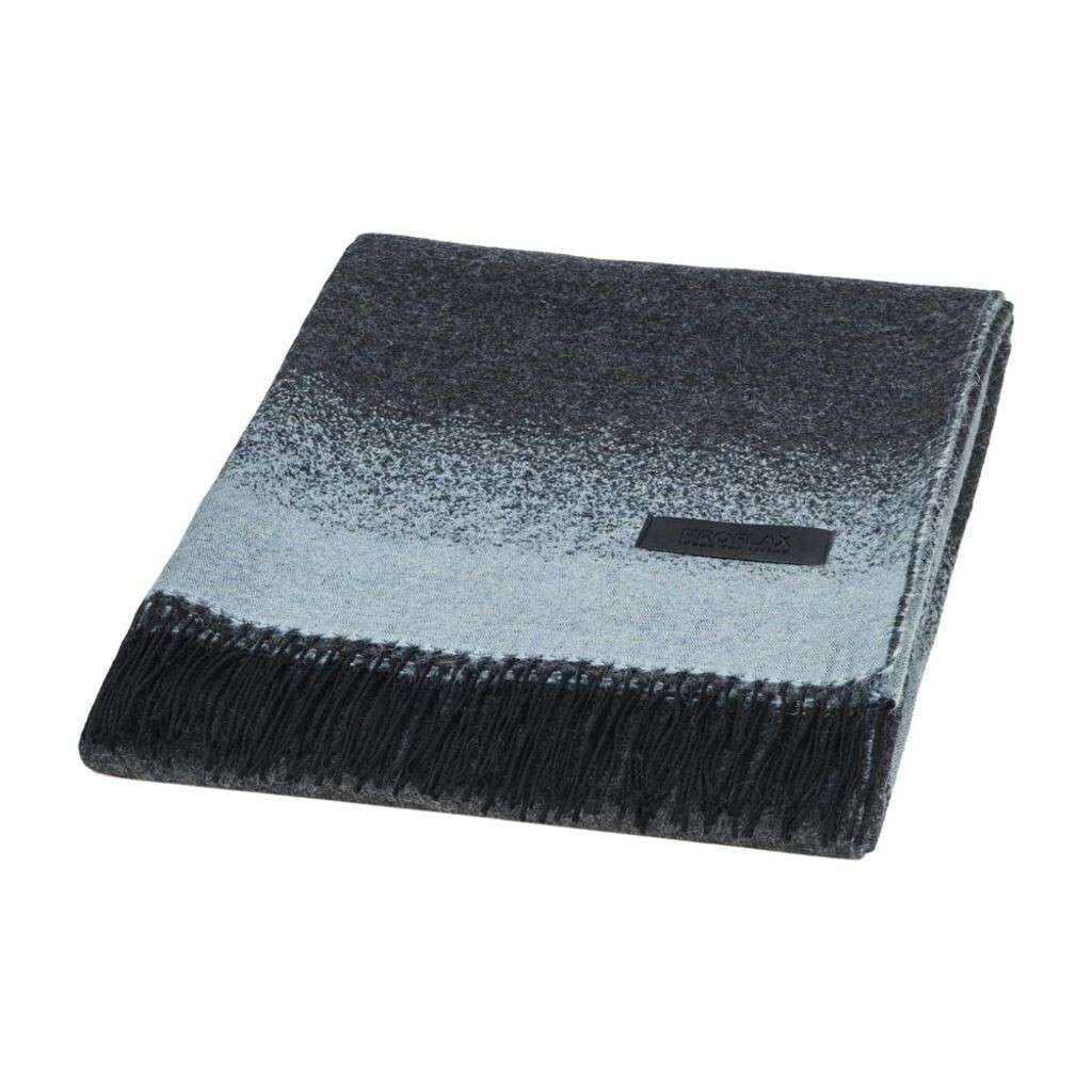 

Плед Рига, модная полоска и широкий градиент 140х180 см, шафрановый Proflax, черный