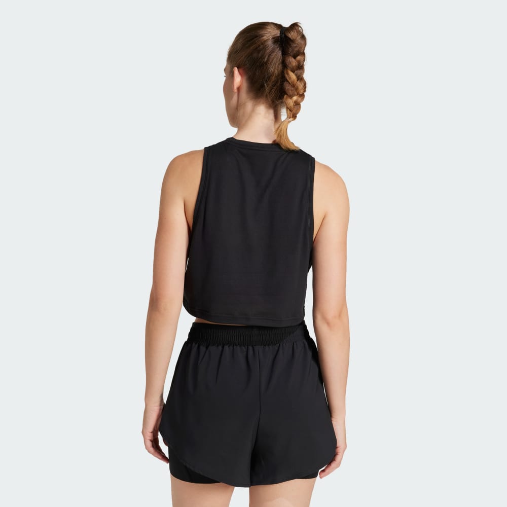 Спортивный топ Adidas Train Essentials Boxy Workout Tank Top, черный — фото 2
