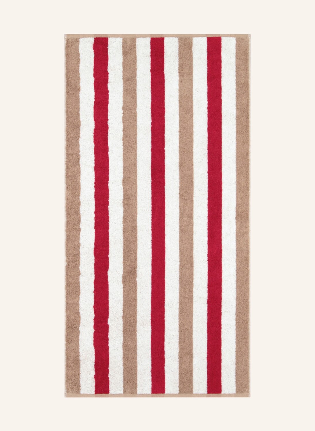 

Полотенце береговые в полоску, 50 х 100 см. Cawö, красный