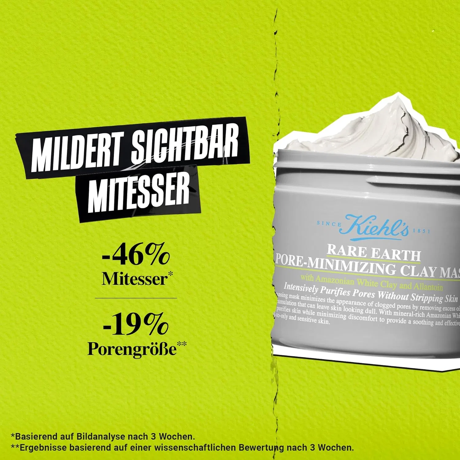 Маска для лица Kiehl's — Очищающая Rare Earth Deep Pore Cleansing Mask, 125 мл — фото 2