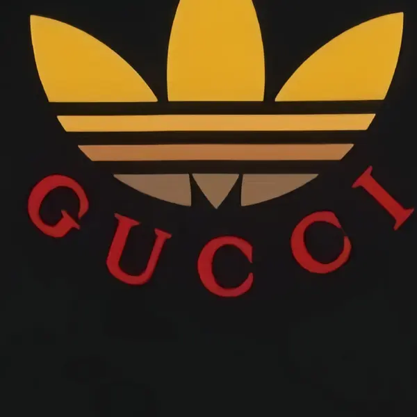 Футболка x adidas cotton t-shirt 'black' Gucci, черный — фото 4