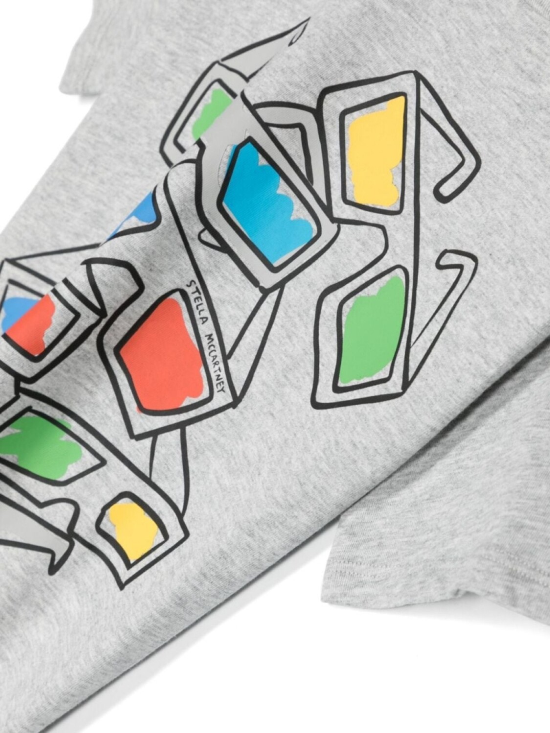 Stella McCartney Kids футболка с принтом, серый — фото 3
