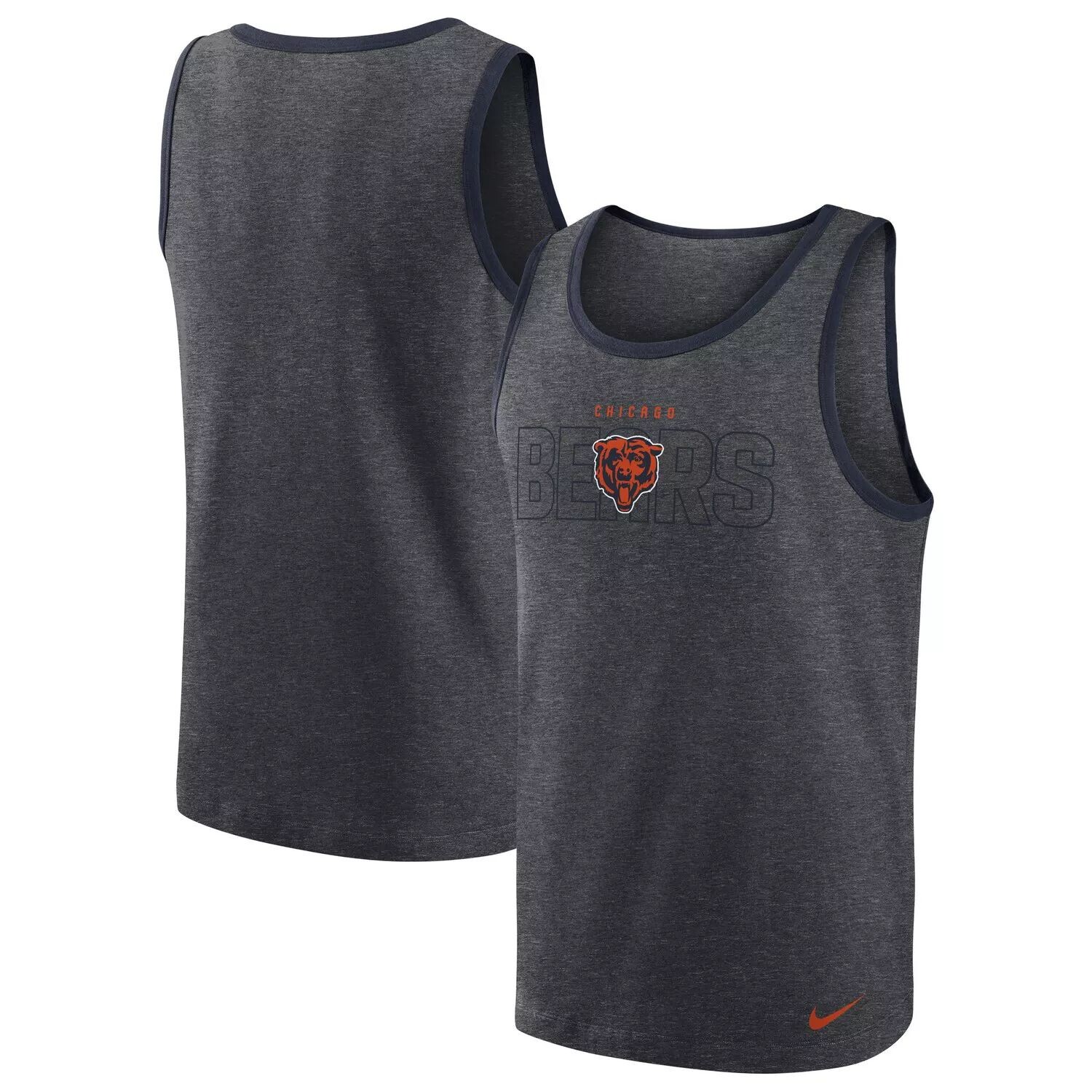 

Мужская майка Nike Heathered Charcoal Chicago Bears Tri-Blend