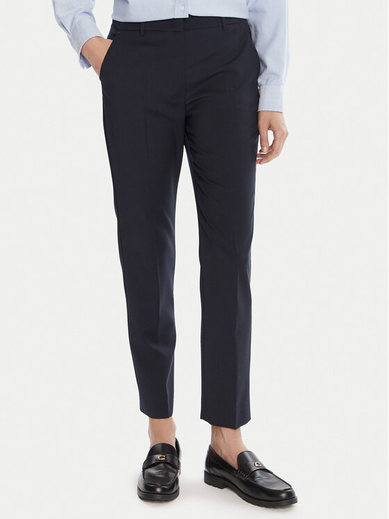 

Брюки из ткани slim fit Canon 2525136171 Weekend Max Mara, синий