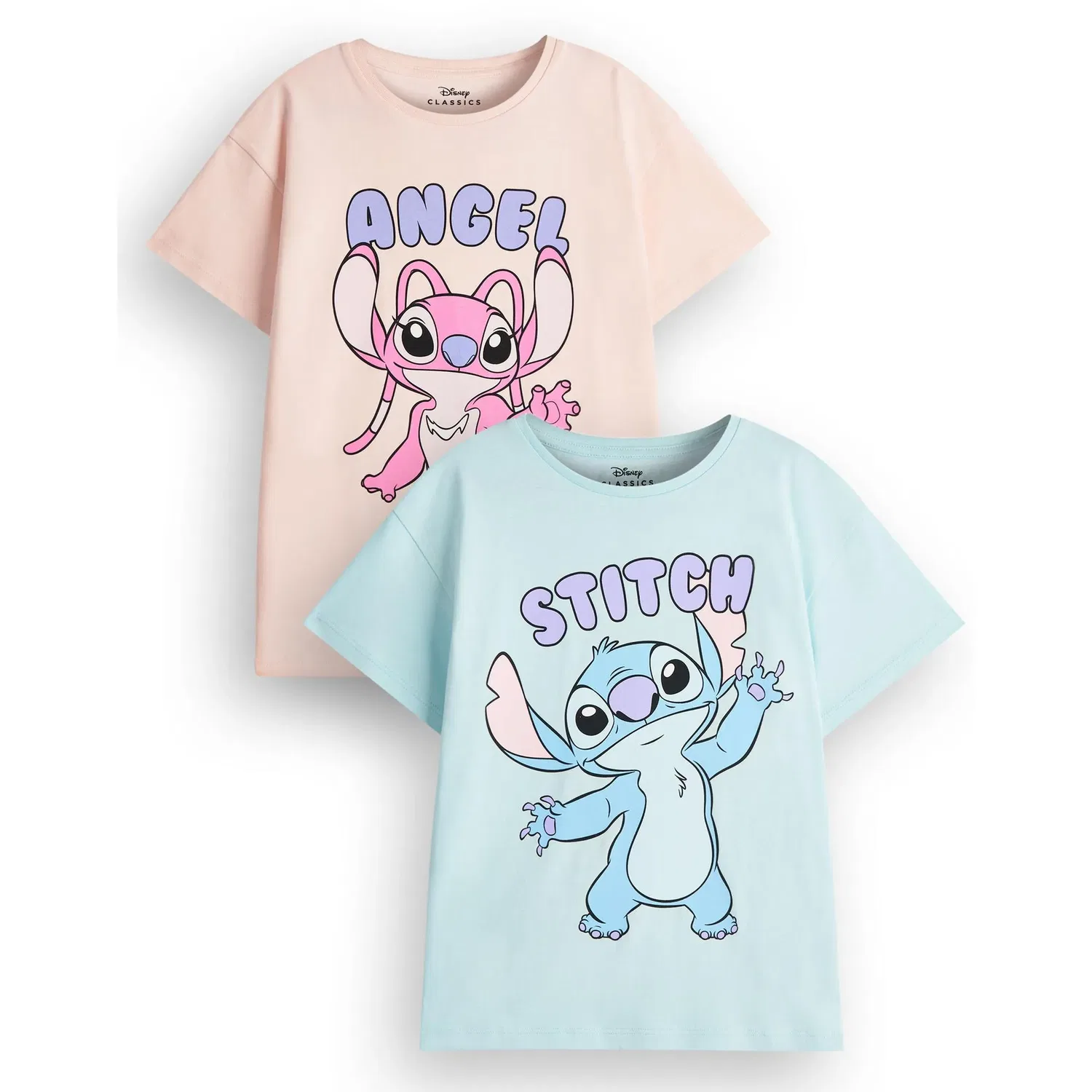 Футболки детские Disney Lilo & Stitch, 2 шт., мультиколор
