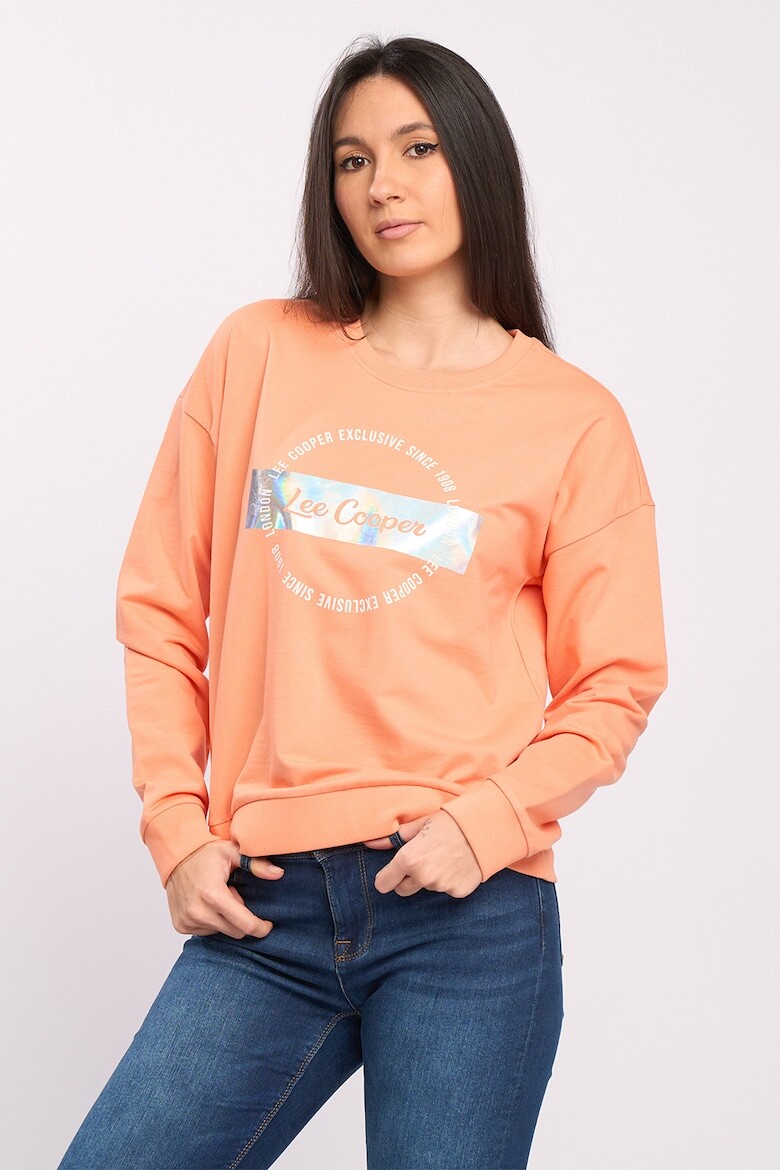 

Толстовка с логотипом и заниженными рукавами Lee Cooper, оранжевый