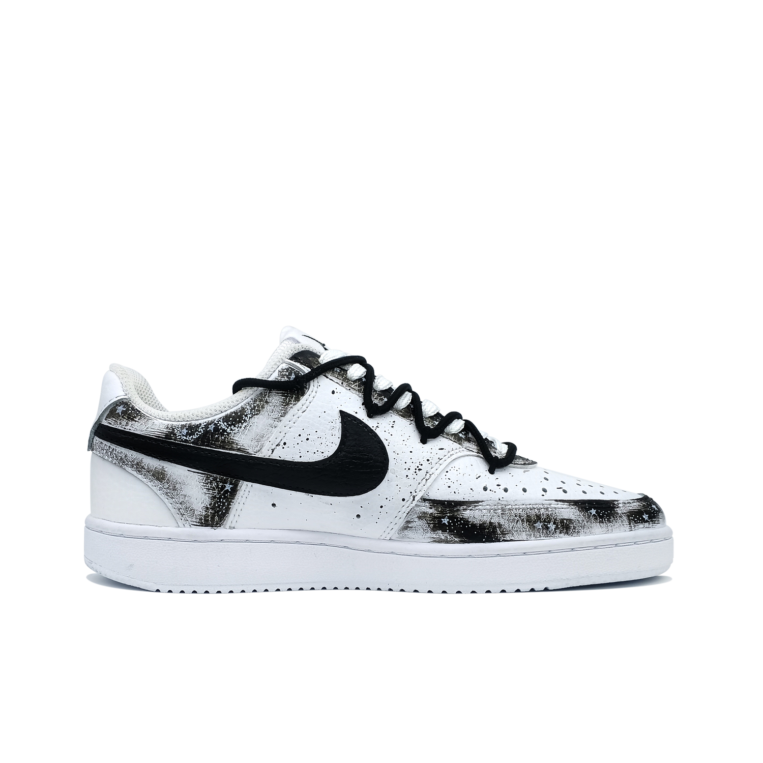 Кроссовки Nike Court Vision 1 Low мужские черно-белые — фото 2