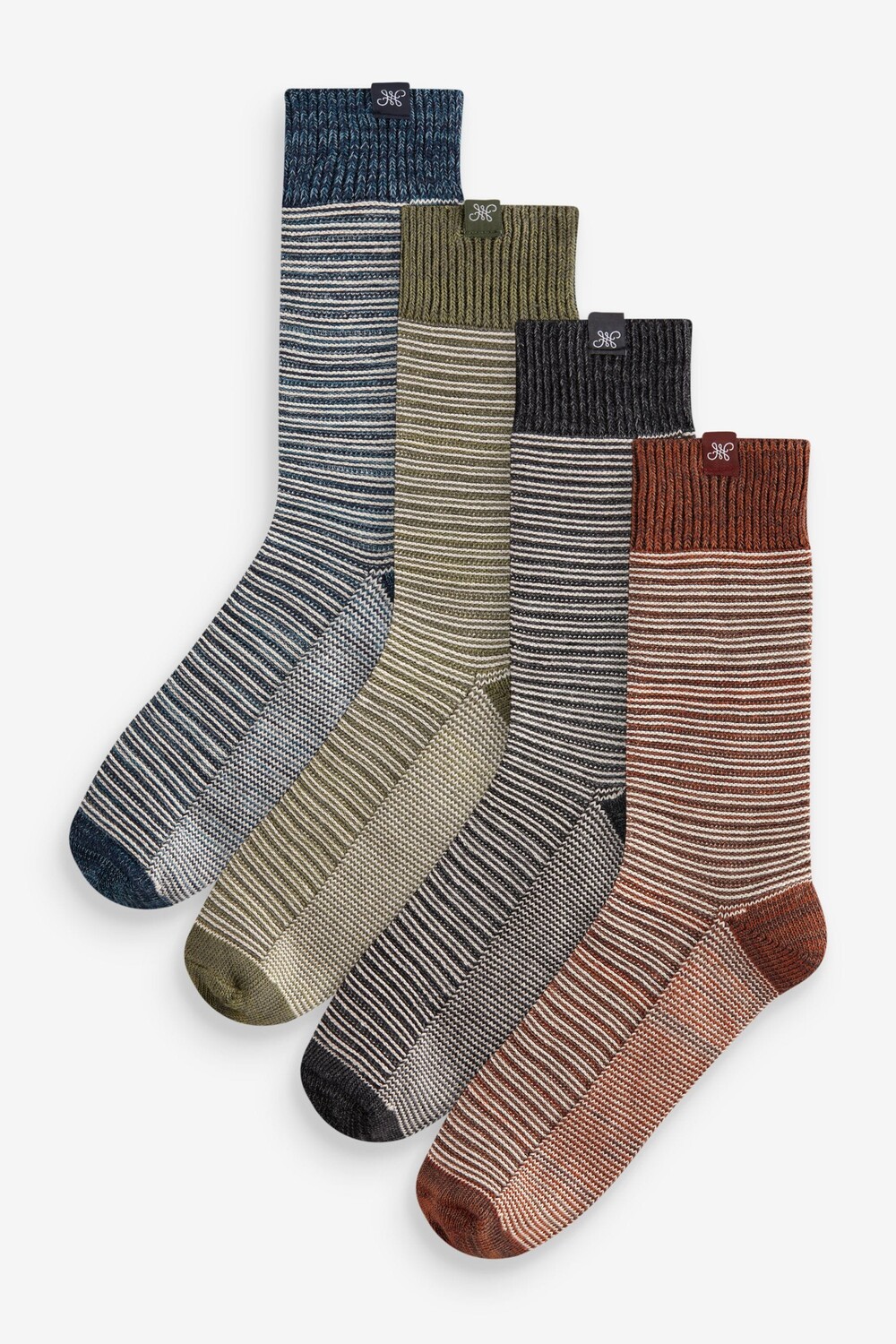 

Текстурированные полосатые носки из плотной ткани Next, синий