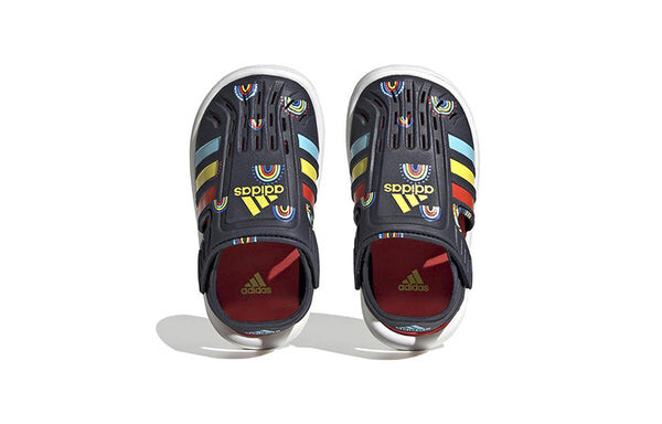 Кроссовки водные с закрытым носком летние сандалии Adidas, черный — фото 4